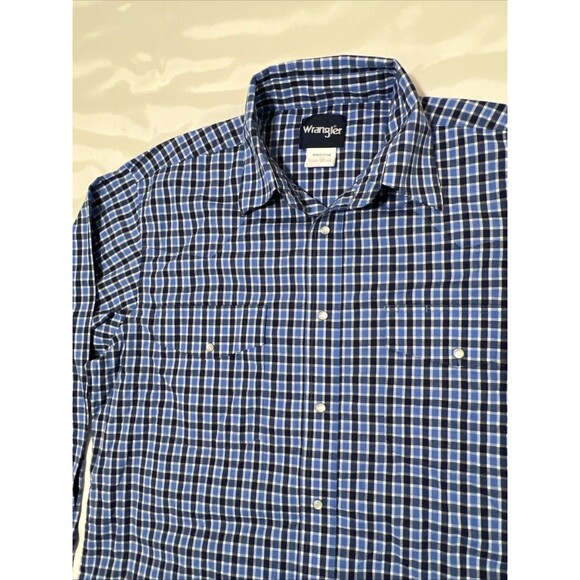 Lot of 2 Wrangler Shirt Plaid Western Pearl Snap Button Up Cowboy Mens Size L - Picture 9 of 10